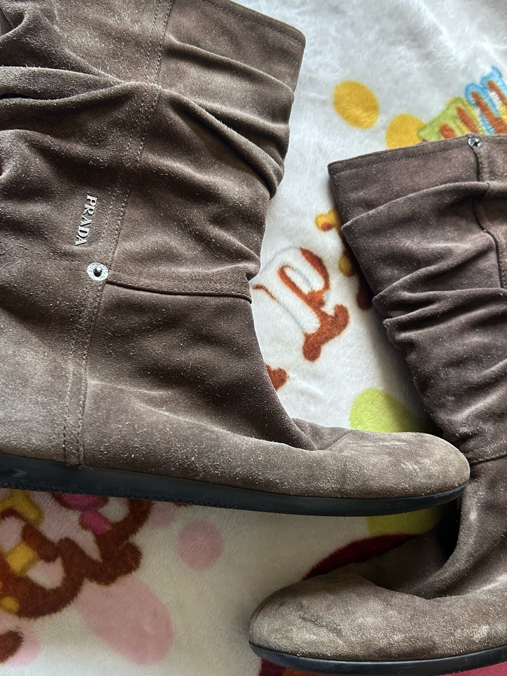 Prada Chocolate Brown Slouchy Boot. SZ38 EU =7.5